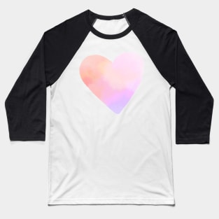 Watercolor Pastel heart Baseball T-Shirt